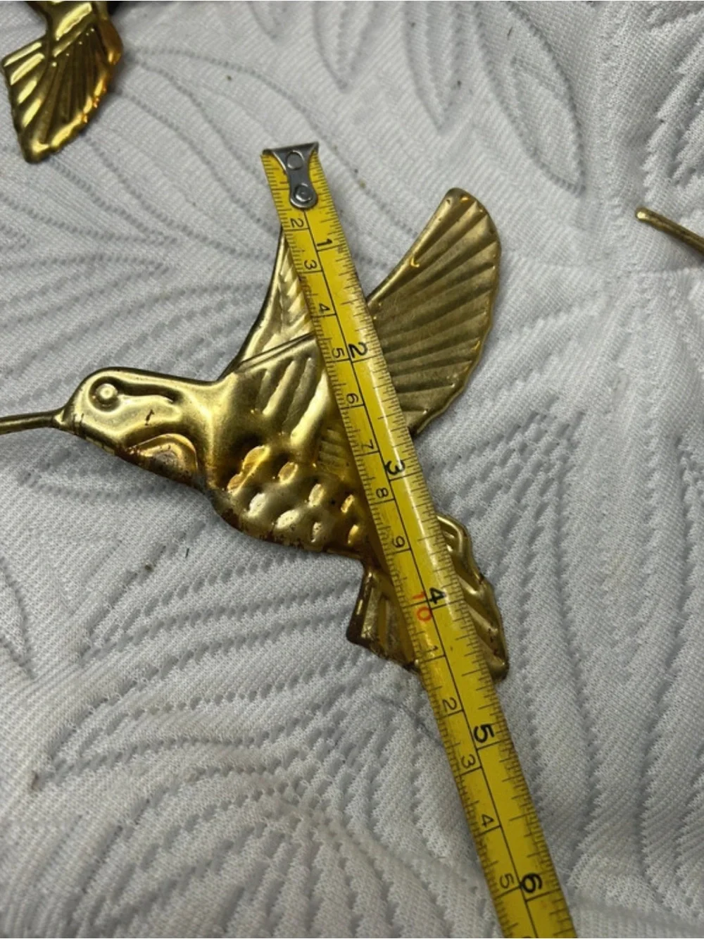 Gold Hummingbird and Flower Wall Decor - Elegant Metal Accent